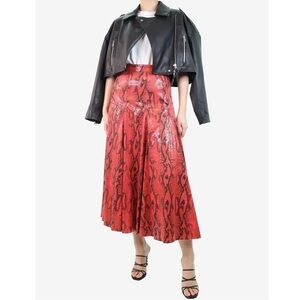 Msgm Snakeskin Effect Skirt
